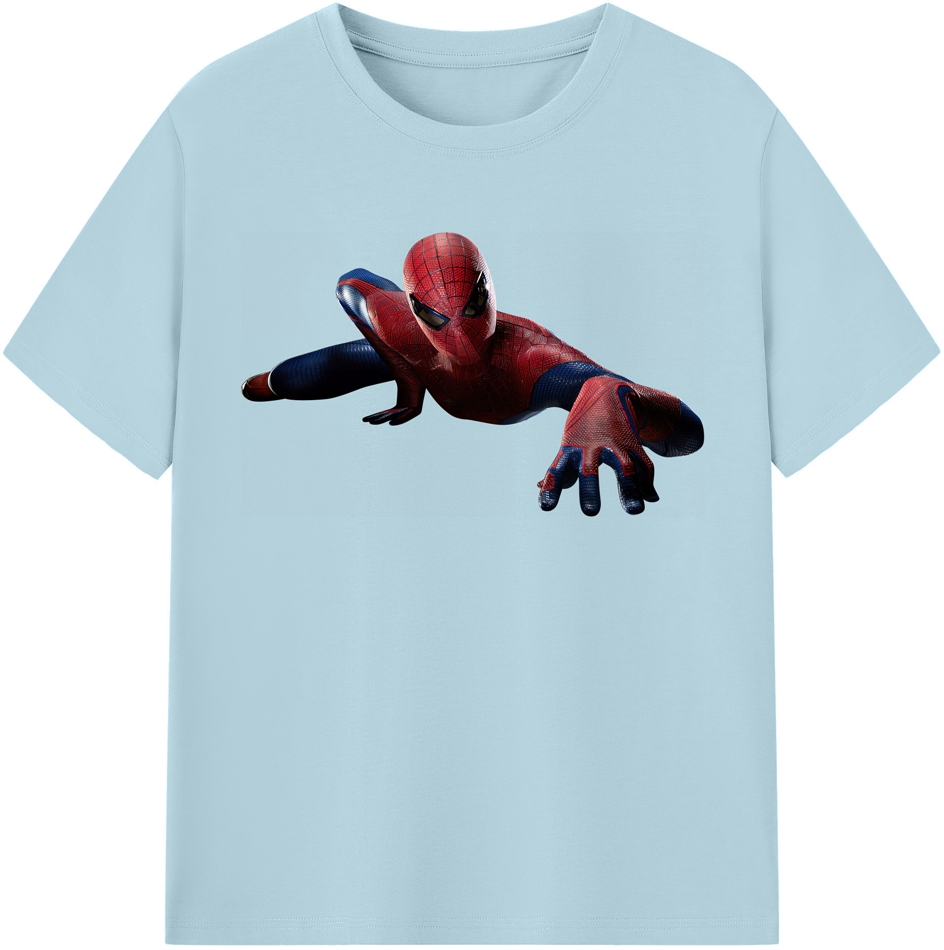 （画像用） Spider Man スパイダーマン 綿100％半袖Tシャツ（フロントプリント）